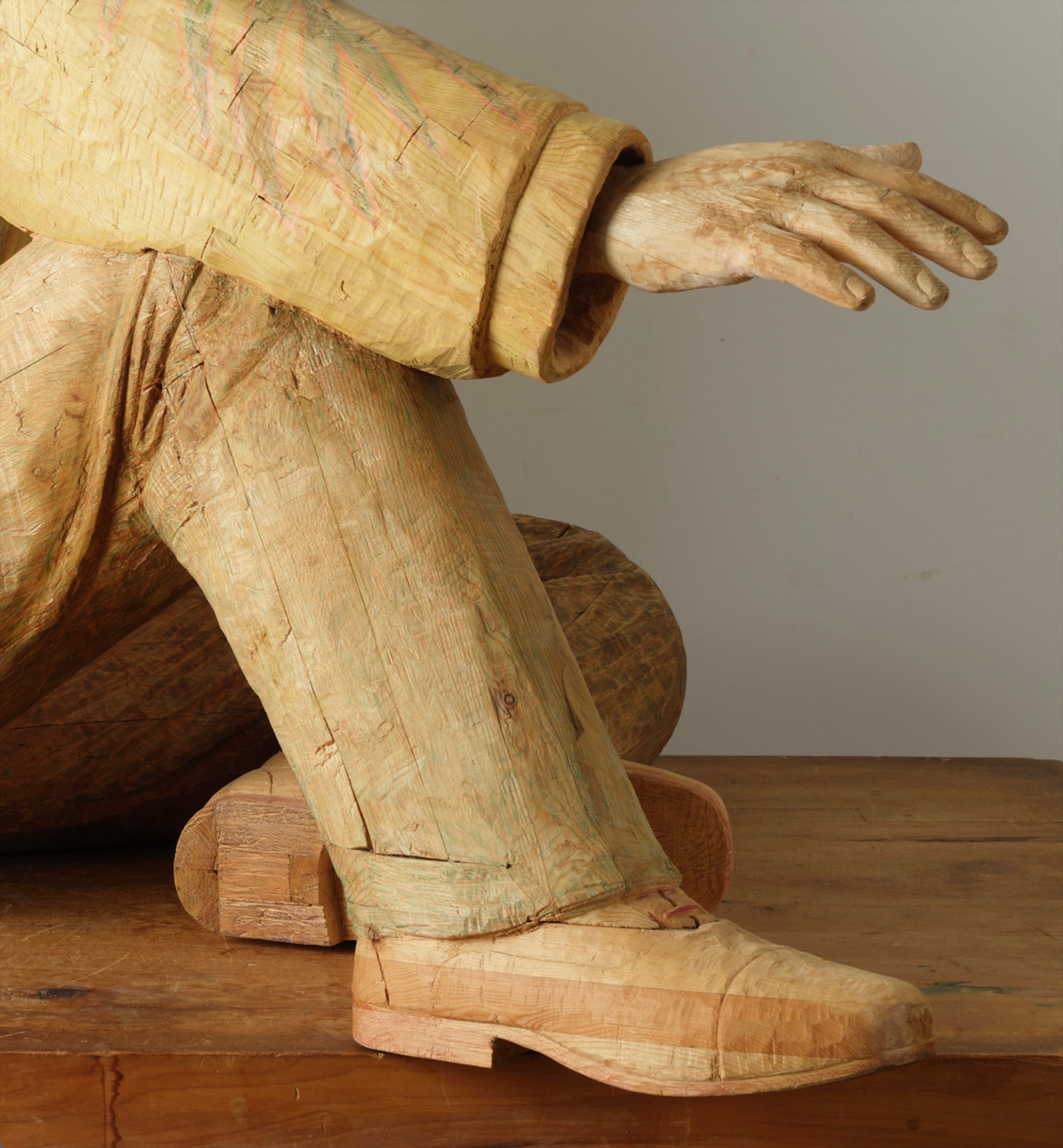 Close-up view of the Garry sculpture.