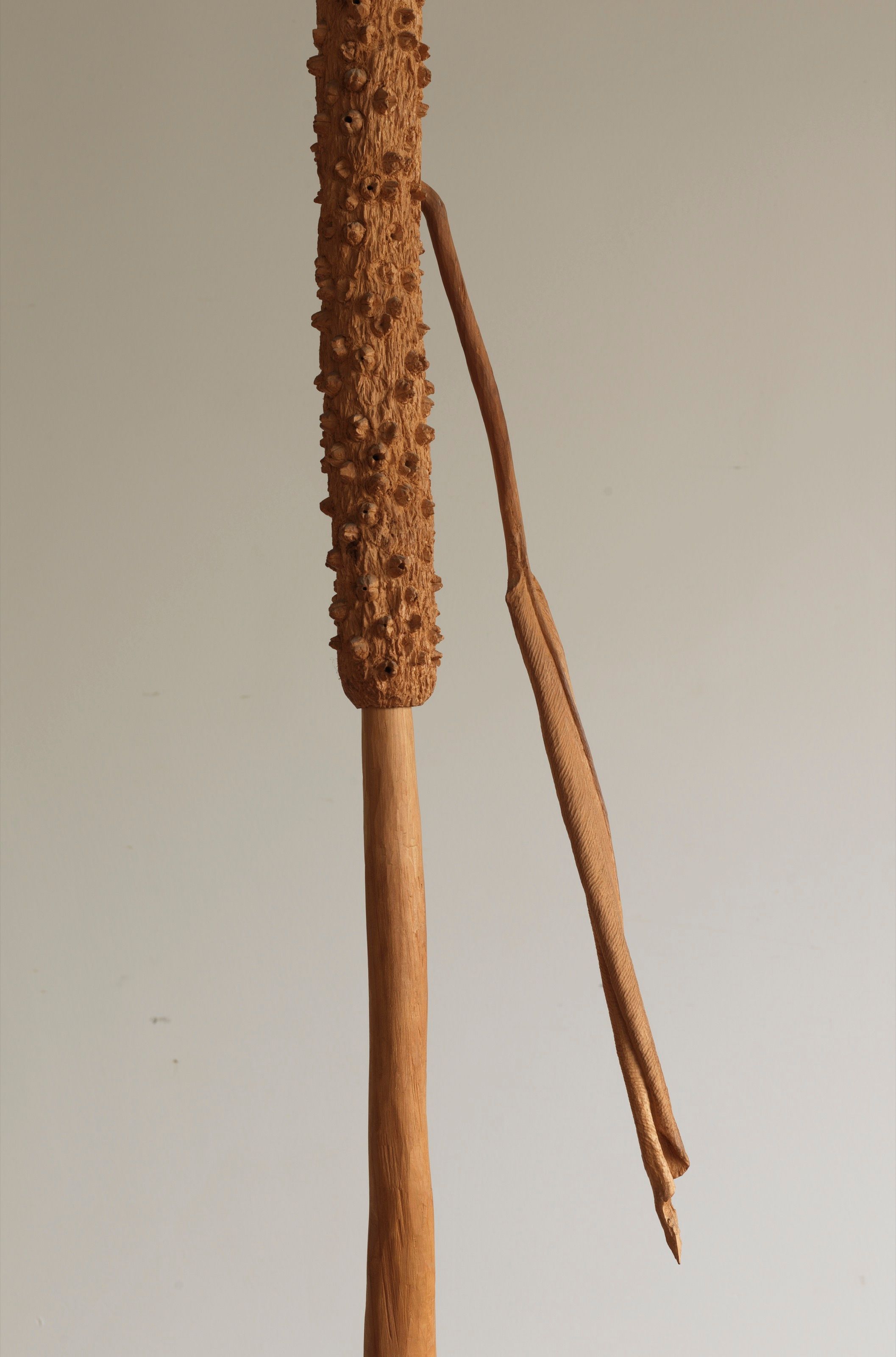Detail view of the Hybrid sculpture.