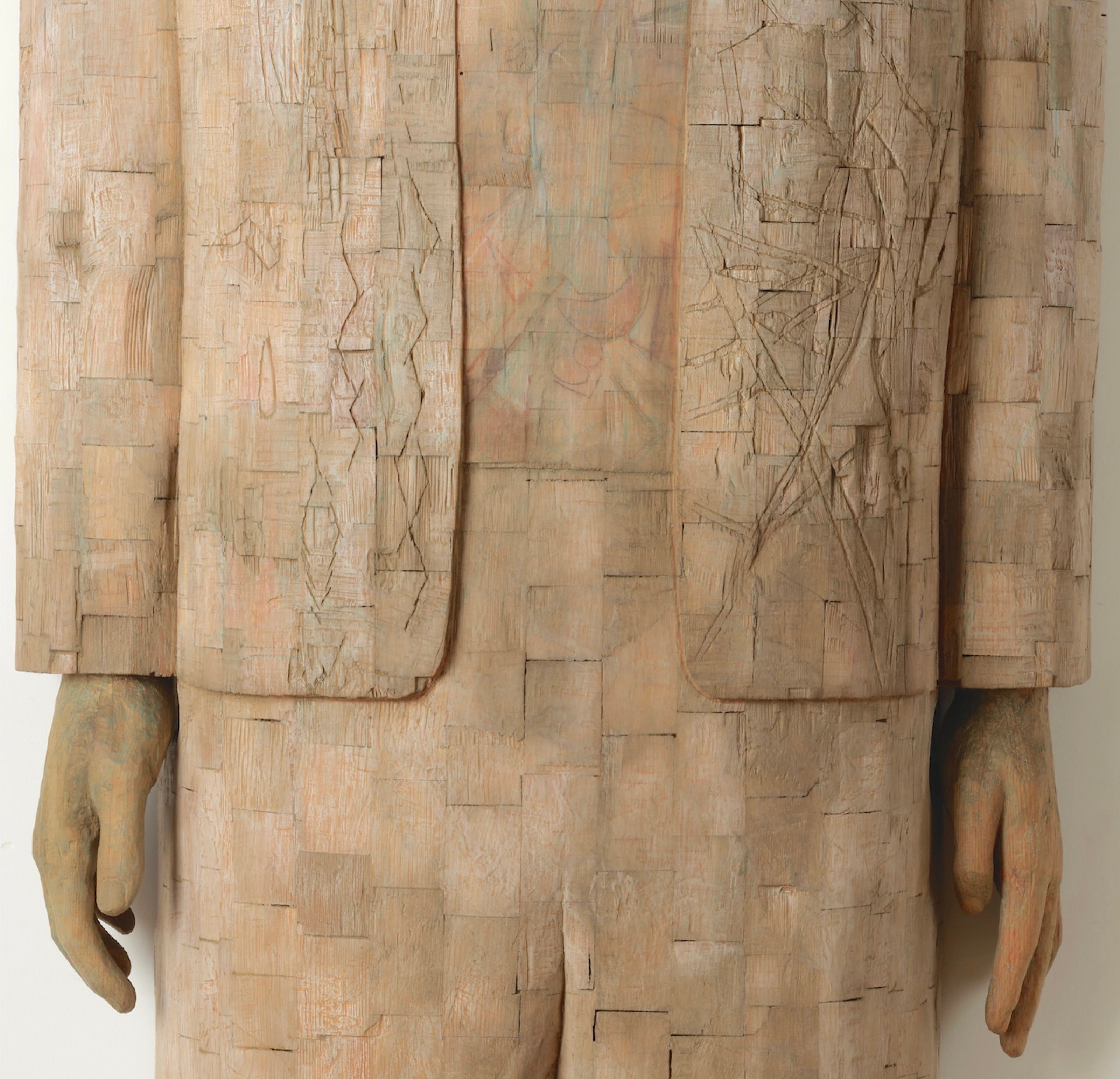 Detail of the Paul sculpture.