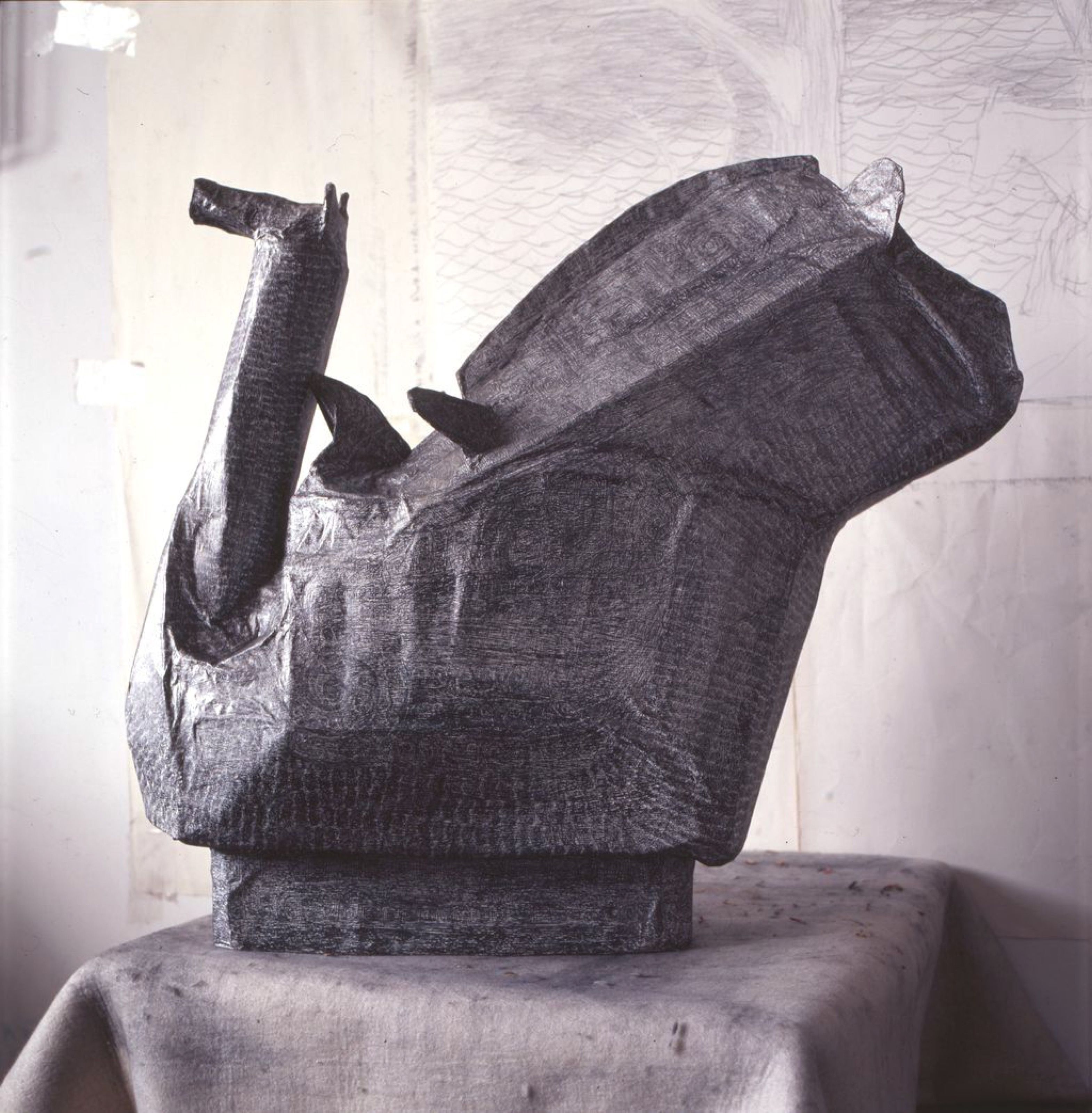 Overall view of the Pipe sculpture.